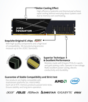 KINGSMAN GAMING Noir 16 Go 3200 MHz DDR4 CL16/CL22 288 broches Compatibilité universelle Mémoire RAM pour ordinateur de bureau Garantie à vie