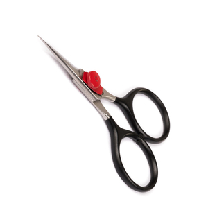 Ciseaux de montage de mouches de haute qualité poignée noire vis rouge acier allemand avec lame tranchante de rasoir à bord dentelé pour la pêche - Product Image 2