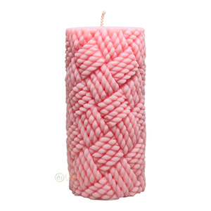 Velas de pilar de cera de soja tejida para decoración festiva del hogar Navidad Halloween bodas fiestas de cumpleaños regalos - Product Image 4