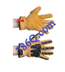 Gants de travail d'hiver en cuir syenthétique résistant pour mécanicien isolé par temps froid - Product Image 1