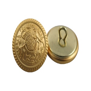 Botones de vástago de latón sin plomo de Color dorado personalizados con forma de lentejuelas para decoración de ropa uniformes de rango uniformes de guardia de Honor - Product Image 1