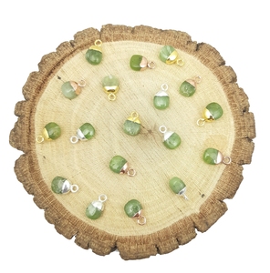 8-10mm Naturel Péridot Gemstone Pendentif Plaqué Or Tumble Forme Bijoux De Mode avec Pierres De Naissance Pierres De Naissance Naturelles Pierres Précieuses - Product Image 2