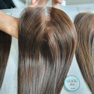 Extensiones de cabello humano vietnamita 100% Paquetes y cierres marrones y negros Etiqueta privada para mujeres negras - Product Image 3