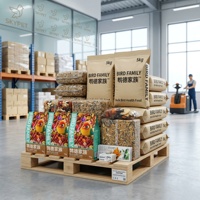 Nourriture Premium pour Perroquets 6% Graines de Fleurs 4% Fraise Séchée Myrtille Noix Noisette Mélange pour Grands Oiseaux Graine pour Oiseaux Probiotique