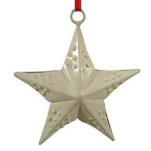 Charme festif suspendu en métal de fer d'étoile rouge de Noël pour votre décor de vacances ornements de Noël en métal de finition rouge - Product Image 2