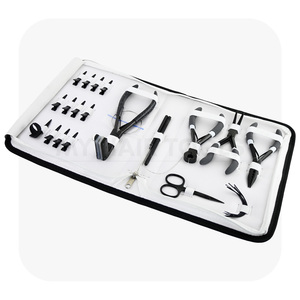 Kit di Extension per capelli in acciaio inossidabile di qualità Premium pinza allungamento capelli nano pinza styling clip aghi per cucire cutter - Product Image 1