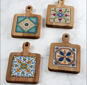 Planche à découper en bois massif robuste, planche à découper de cuisine pour la viande, le poisson, les légumes, finition lisse, écologique, passe au lave-vaisselle - Product Image 3