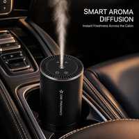 Diffuseur d'arômes pour voiture, porte-gobelet, 3 modes de brume, ultra-silencieux, ultrasonique, commande tactile, lumière d'ambiance nocturne