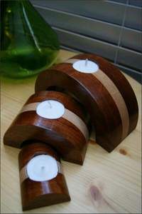 Bougeoirs en bois - Product Image 4