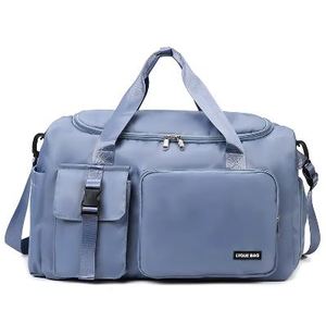 กระเป๋าออกกำลังกายผ้าไนลอนสำหรับผู้หญิงและผู้ชายกระเป๋าใส่ของแบบเปียกสำหรับเล่นโยคะฟิตเนสมีกระเป๋าโลโก้ออกแบบได้ตามต้องการ - Product Image 4