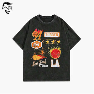 <b>Men's</b> Summer Casual Short Sleeve T-<b>Shirt</b> Quick Dry Light Knitted with Trending Drop Shoulder Design Custom Letter Patch Printing - Product Image 1