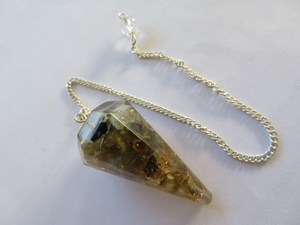 Alta calidad labradorita orgón péndulo Feng Shui estilo ágata cristal Chips Chakra piedra para protección EMF piedra preciosa hogar - Product Image 2