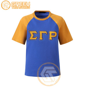 Camiseta de algodón de alta calidad Sigma Gamma Rho para mujer, ropa de hermandad personalizable, transpirable, Medio Verano, eventos griegos - Product Image 6