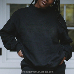 OEM logotipo personalizado de alta calidad 100% algodón francés Terry Varsity Oversized Pilates Yoga Reversible mujer cuello alto sudadera - Product Image 4