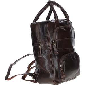 Mochila de cuero con diseño de logotipo impreso personalizado de alta calidad, cierre de cremallera, forro de cuero genuino, marco interno, precio al por mayor - Product Image 4