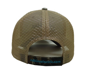 Sombrero de camionero de tela de malla/algodón de perfil medio estructurado ajustable de alta calidad con ala curvada de 6 paneles con logotipo personalizado de estilo deportivo - Product Image 6