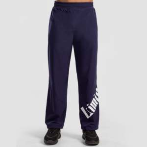 Pantalones Deportivos Azul Marino Talla XL, Cintura Alta, Felpa Francesa con Cremalleras, Franja Lateral con Patrón Tejido, para Invierno, Material de Spandex de Color - Product Image 2