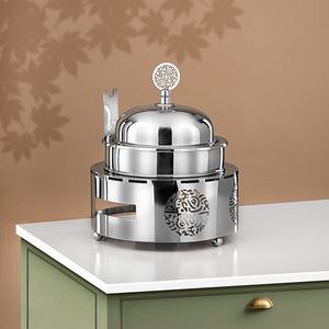 Dernier modèle de chauffe-plat moderne en acier inoxydable avec support pour bougie chauffe-plat, personnalisable, décoratif, élégant, écologique, pour usage domestique, hôtelier et de restauration - Product Image 5