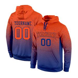 Direct From the Industry Royal <b>Orange</b> Fade Custom Stitched Sports Pullover Sweatshirt Hoodie Embossed Print Size 6XL Made <b>Fleece</b> - Product Image 1