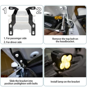 Trong Kho phụ trợ offroad <span class=keywords><strong>Pod</strong></span> làm việc ánh sáng chân đế mui xe bản lề mương ánh sáng núi Chân đế cho TOYOTA tacoma 2016 + - Product Image 4