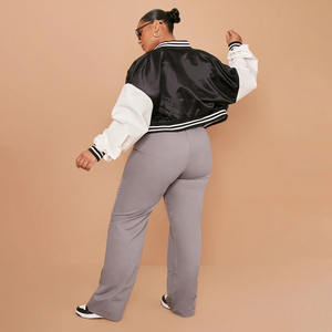 Cropped Varsity Jacket Custom Quilted Leather Printed Embroidery Decoration Cotton Filled Fabric Lining Wool Haus Industries - Product Image 4