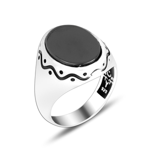 Vintage Onyx Stone <b>Ring</b> 925 <b>Silver</b> Jewelry Wholesale <b>Silver</b> <b>Ring</b> <b>for</b> <b>Men</b> Luxury New Art Design Shinning Fine Male Jewelry <b>Rings</b> - Product Image 2