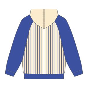 Zeta Phi Beta Neutral Body <b>Blue</b> Raglan Pinstripes Pullover <b>Hoodie</b> Greek Sorority Apparel Custom Divine Nine HBCU Clothing - Product Image 3