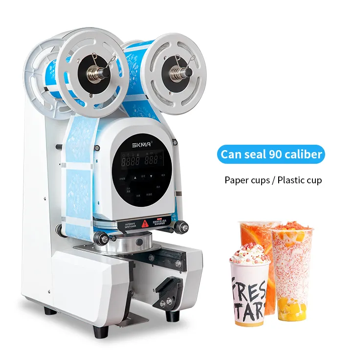 CE 95mm 90mm Electric Commercial Coffee Bubble Tea Machine sealing machine for plastics packages plastic cup sealing machines