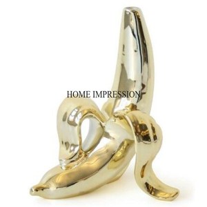 Aluminio fundido de alto grado chapado en oro pelado plátano diseñador mesa de comedor decoración y centro de mesa escultura en el precio más bajo - Product Image 3