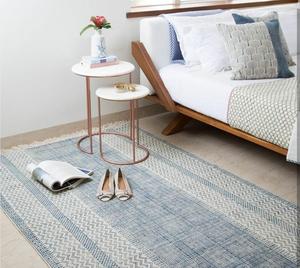 Rajasthan Traditional Durries Kilim Bamboo Fiber Rugs Multi-Color Indian Square Striped Home Hallway <b>Cars</b> Hotels Offices - Product Image 6