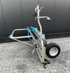 Remorque moto simple, porte-vélo compact, rampe pliable, essieu tandem, charge 750 kg, transport routier 100 km/h - Product Image 3