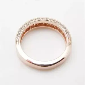Anillo de Bodas Clásico para Mujer, Plata 925 con Moissanita Redonda, Chapado en Oro Rosa, Joyería Impresionante para Novias - Product Image 3