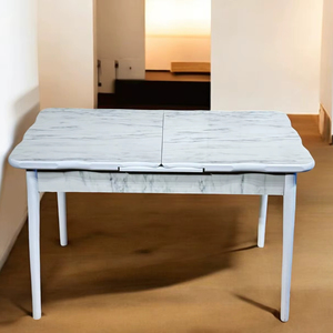 Élégante table à manger en bois durable, moderne et idéale pour les réunions de 6 personnes dans n'importe quelle maison contemporaine - Product Image 1