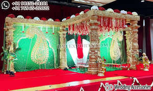 Majestueux mariage srilankan Vidhi Mandap configuration intérieure magnifique visage d'éléphant Mandap pour les mariages sud mariage éléphant Mandap - Product Image 6