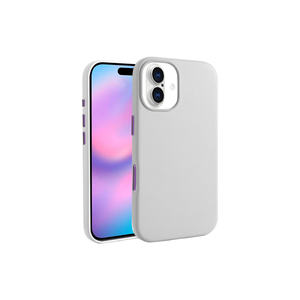 Funda Protectora de Cuero PU Netzy SAFA Serie Kupra para iPhone 17 14 Plus, Compatible con MagSafe, Color Gris - Product Image 1