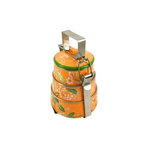 Lonchera Tradicional Indonesiana de Batik de 3 Niveles WIK-EH BCA, Contenedor de Alimentos Artesanal Multinivel Hecho a Mano - Product Image 4