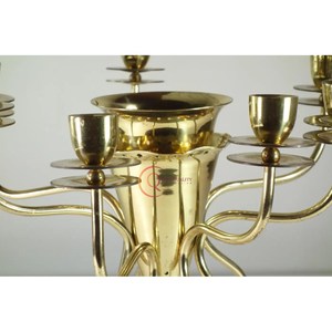 7 bras or poli décoration de Table candélabre métallique à la mode nouveauté foudre fête Ware bougie pot Unique utilisation intérieure - Product Image 5