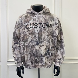 Wholesale Vintage Solid Breathable Street Style Winter Oversized <b>Pullover</b> Pocket Knitted Hoodie for <b>Men</b> - Product Image 1