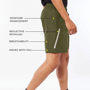 กางเกงขาสั้นผู้ชายขายดี ผ้าฝ้าย 100% สีพื้น สไตล์ลำลอง เอวกลาง แห้งเร็ว ระบายอากาศดี รับออกแบบโลโก้ ขายส่ง - Product Image 4