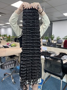 2พื้นผิว100% ผมมนุษย์ทอผมยาว40นิ้วยาวที่สุด40นิ้วผมหยิกยาวมากเวียดนาม - Product Image 3