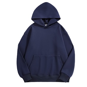 Sudaderas con capucha de lana de alta calidad 62.5% suéter de algodón de manga larga suelta Color sólido 480gsm bolsillos con capucha Tops de invierno sudaderas con capucha Casuales - Product Image 1