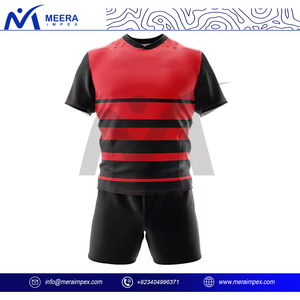 Ensemble d'uniformes de rugby personnalisés pour hommes-Maillots et shorts en polyester de haute qualité-Confortables et durables pour l'entraînement et les jours de match - Product Image 2