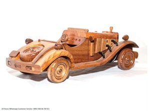 โมเดลรถไม้งานฝีมือทำจากไม้ที่หรูหราในการตกแต่งห้องของคุณ - Product Image 5