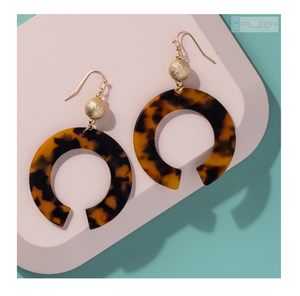 Boucles d'oreilles en résine de forme ronde de conception royale Boucles d'oreilles de bijoux de mode attrayantes Personnalisation à prix compétitif - Product Image 2