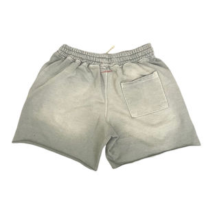 Shorts de survêtement vintage pour homme, taille haute, respirants, imprimés en relief, effet délavé soleil, motif uni, style streetwear d'été - Product Image 4