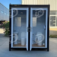 Toilettes portables d'extérieur durables, épaisses, tout-en-un, toilettes mobiles temporaires, toilettes publiques, fabriquées en panneaux sandwich