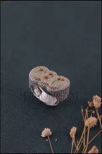 Vente chaude VVS Moissanite 925 Bague En Argent Sterling Plaqué Or Rose Diamant Test Passe Beau Cadeau pour Hommes De Mariage - Product Image 4