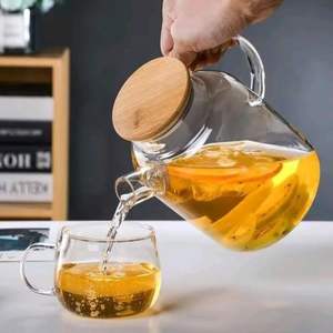 Petite théière en verre design avec infuseur Service à thé en verre transparent - Product Image 5