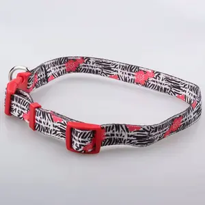 Collar de perro suave ajustable de la mejor calidad, accesorios con patrón personalizado para mascotas pequeñas, estampado de flores, patrones Multicolor - Product Image 2