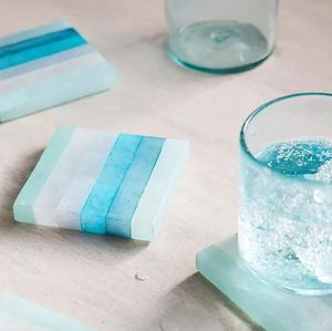 Handcraft pearl resin round <b>coaster</b> set luxury handmade drink <b>coaster</b> elegant <b>marble</b> effect resin tabletop decor stylish modern - Product Image 2